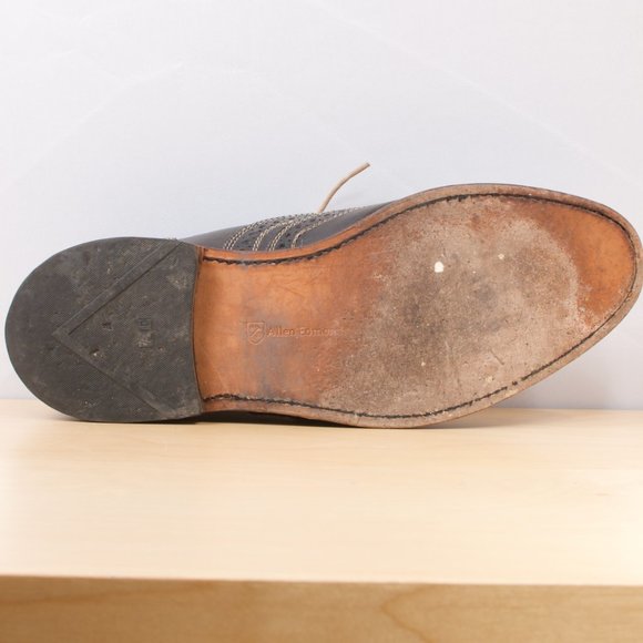 [SOLD] Allen Edmonds Neumok 🇺🇸 Wingtip Brogue Oxford 9.5EEE Chocolate Brown - Picture 7 of 8